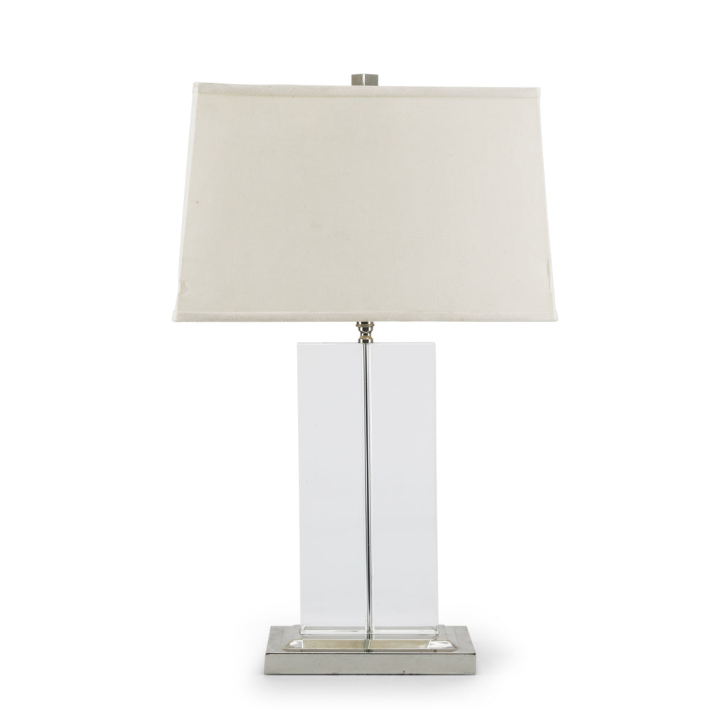 Rectangular Lucite Table Lamp