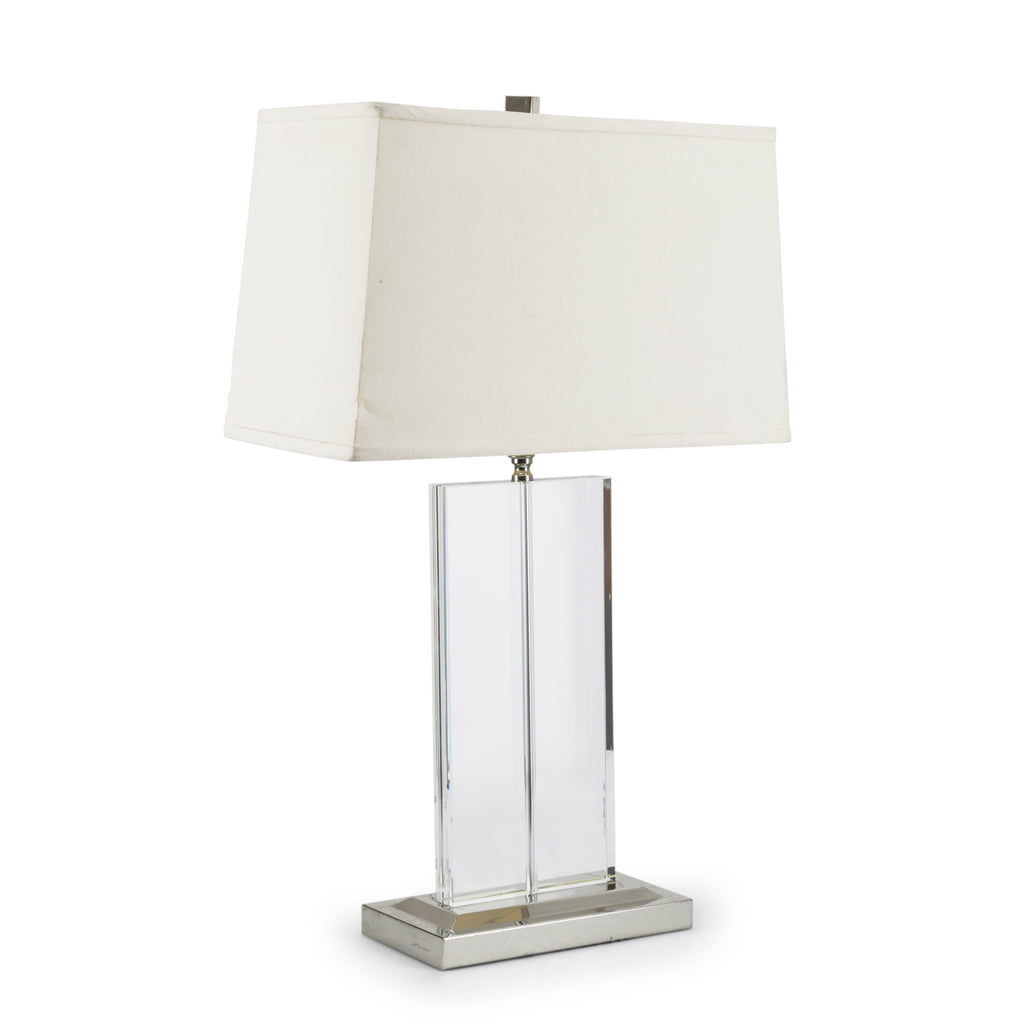 Rectangular Lucite Table Lamp