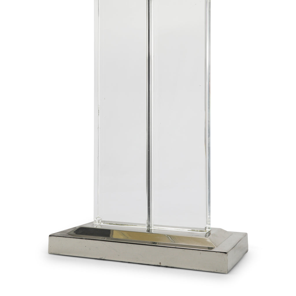 Rectangular Lucite Table Lamp