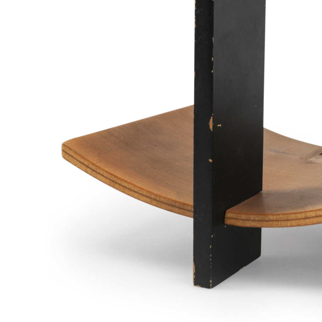 Wavey 2-Tier Wood Table Sculpture