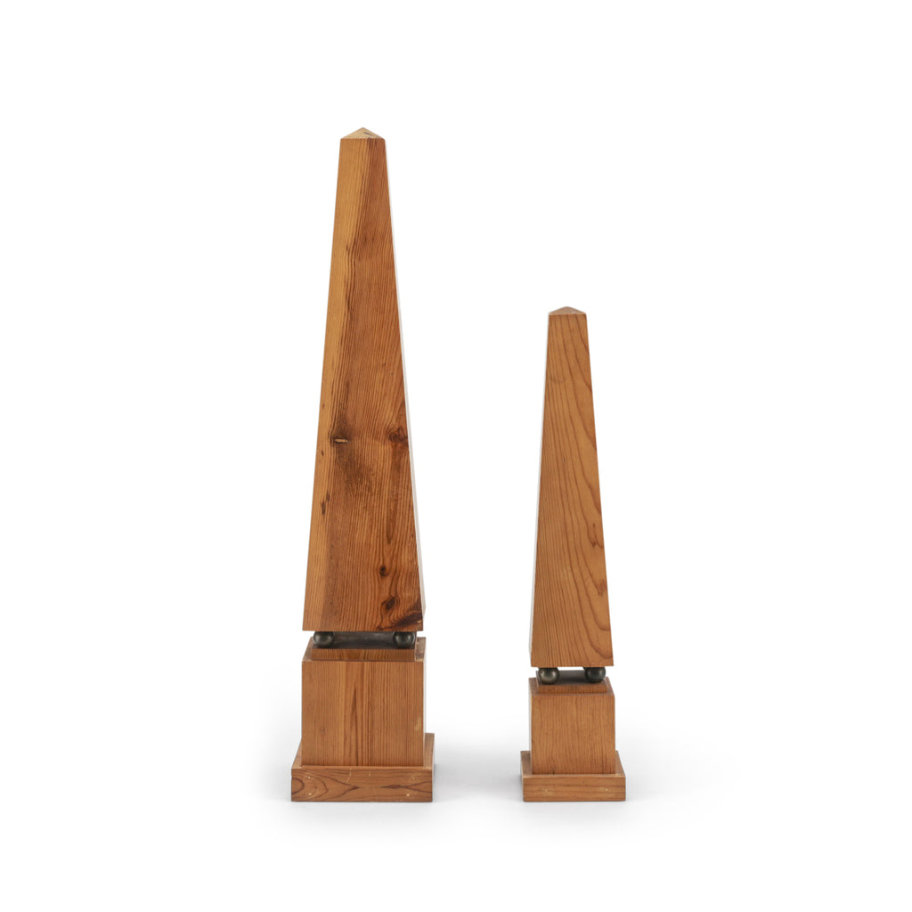 Tall Wood Spire Table Sculpture