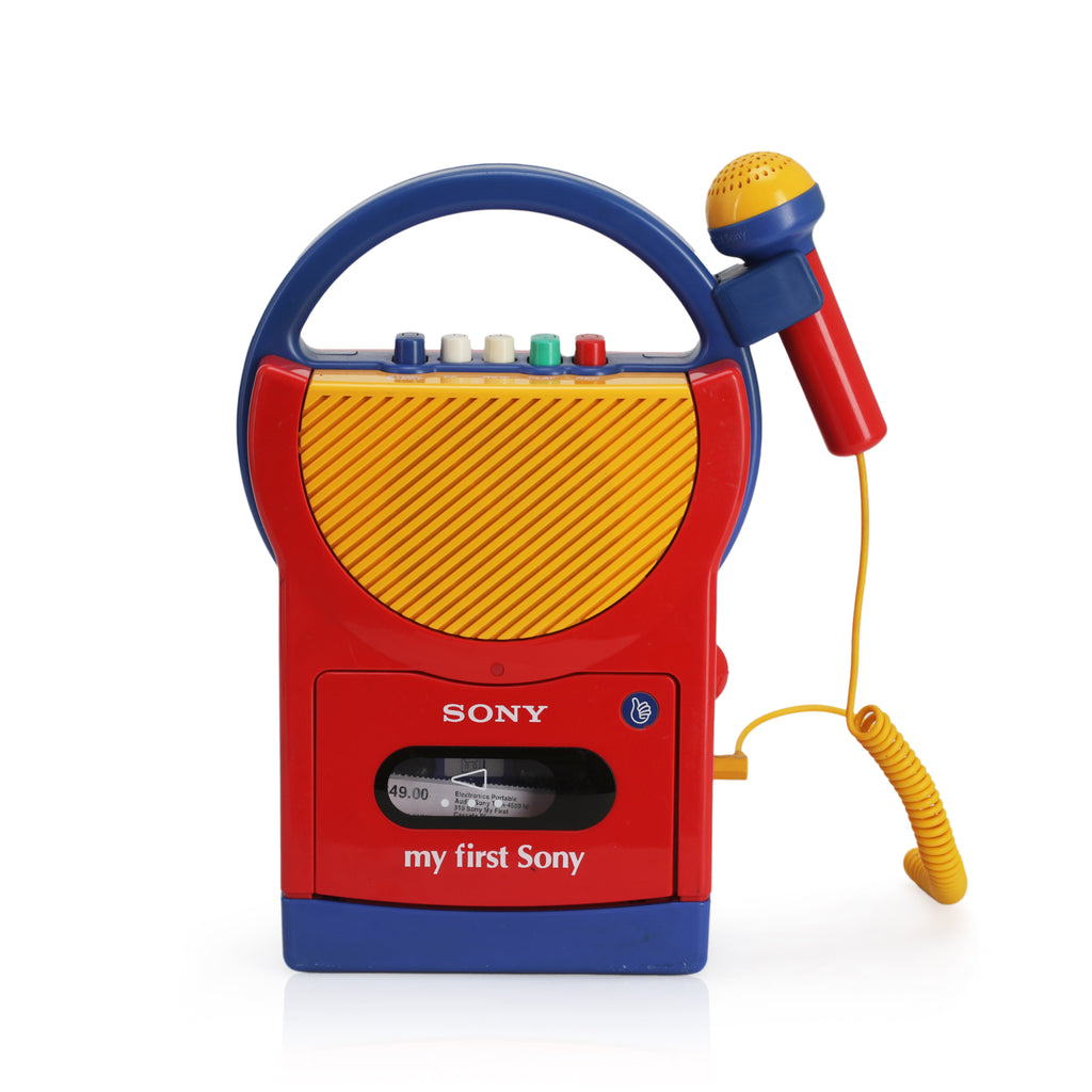 Red Sony Kids Cassette Player w/ Microphone