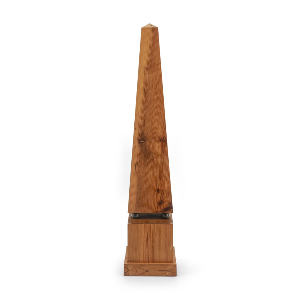 Tall Wood Spire Table Sculpture