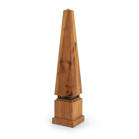 Tall Wood Spire Table Sculpture