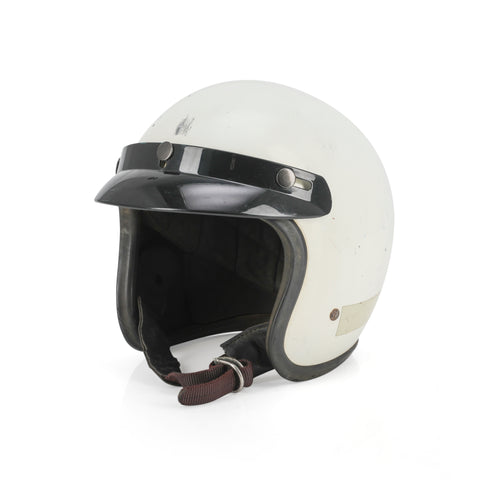 White / Cream and Black Helmet w/ Visor