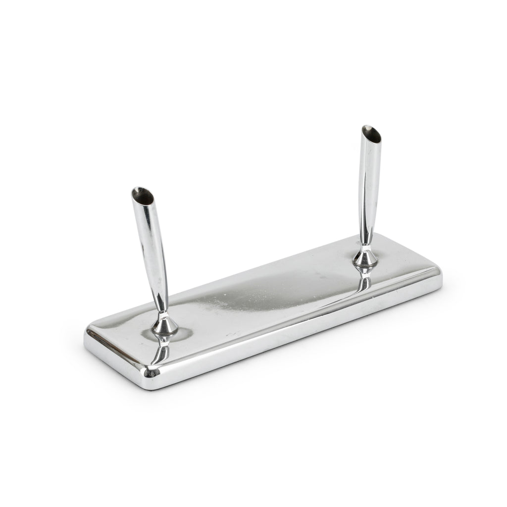 Vintage Chrome Double Pen Holder