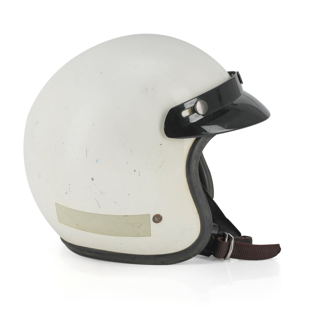 White / Cream and Black Helmet w/ Visor