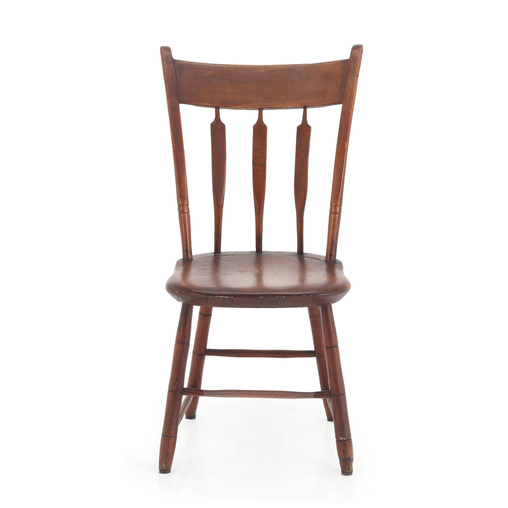 Curved Slat Back Wood Chair
