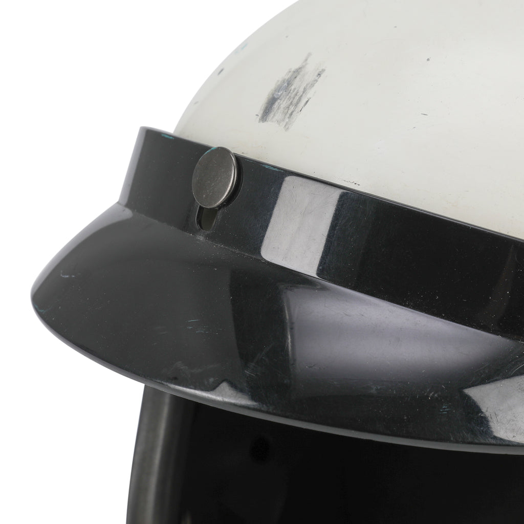 White / Cream and Black Helmet w/ Visor