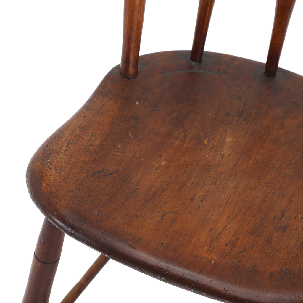 Curved Slat Back Wood Chair