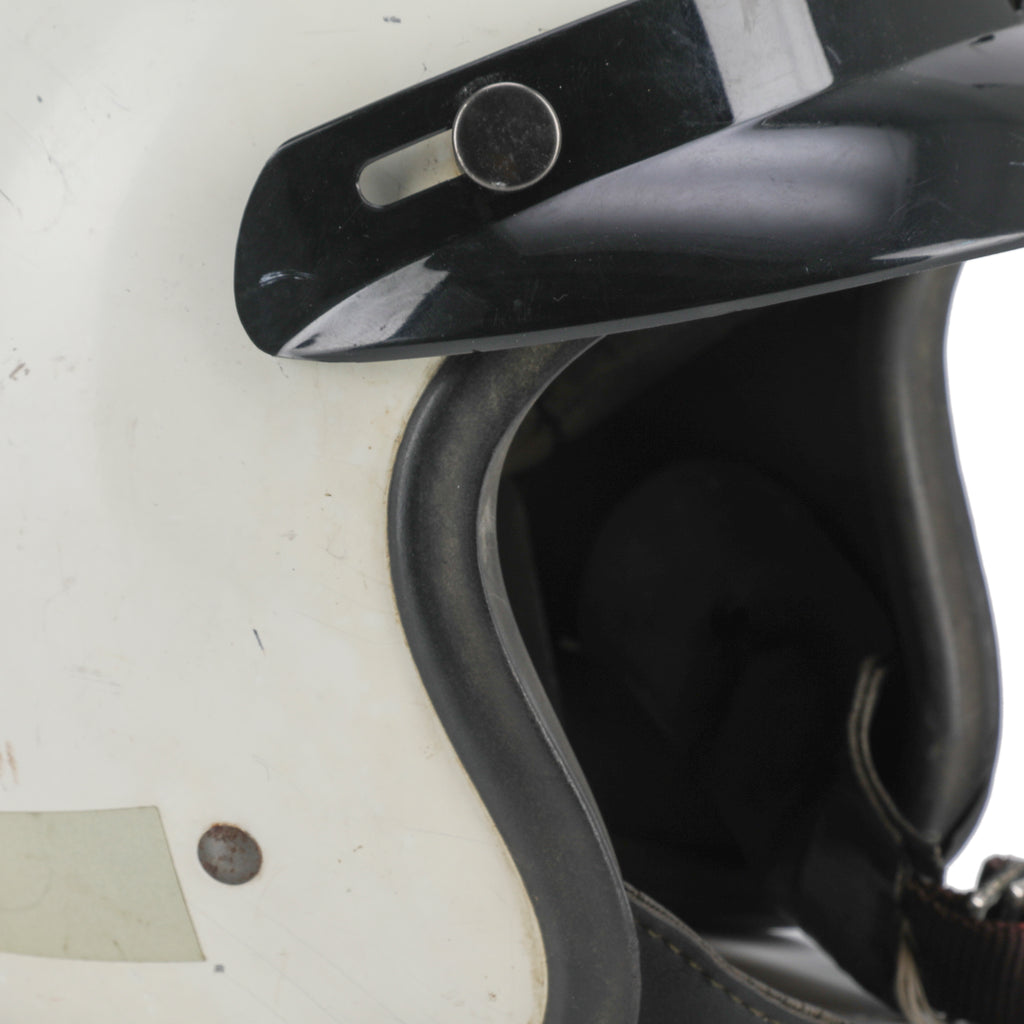 White / Cream and Black Helmet w/ Visor
