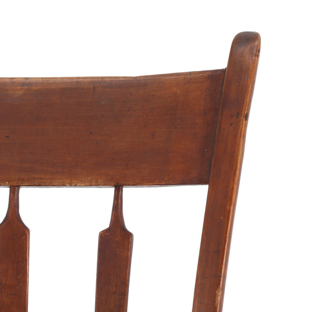 Curved Slat Back Wood Chair