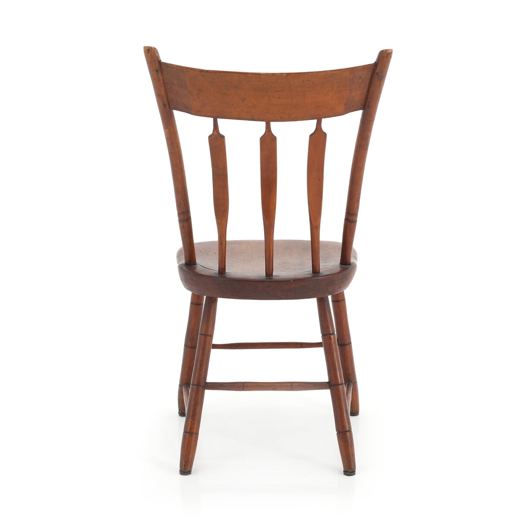 Curved Slat Back Wood Chair