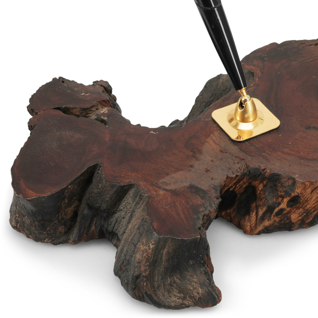 Live Edge Wood Double Pen Holder
