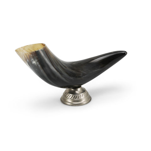 Black / Tan Faux Acrylic Horn (A+D)