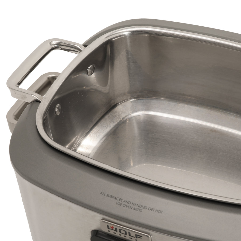 Stainless Steel Wolf Gourmet Multi Cooker with Red Knob