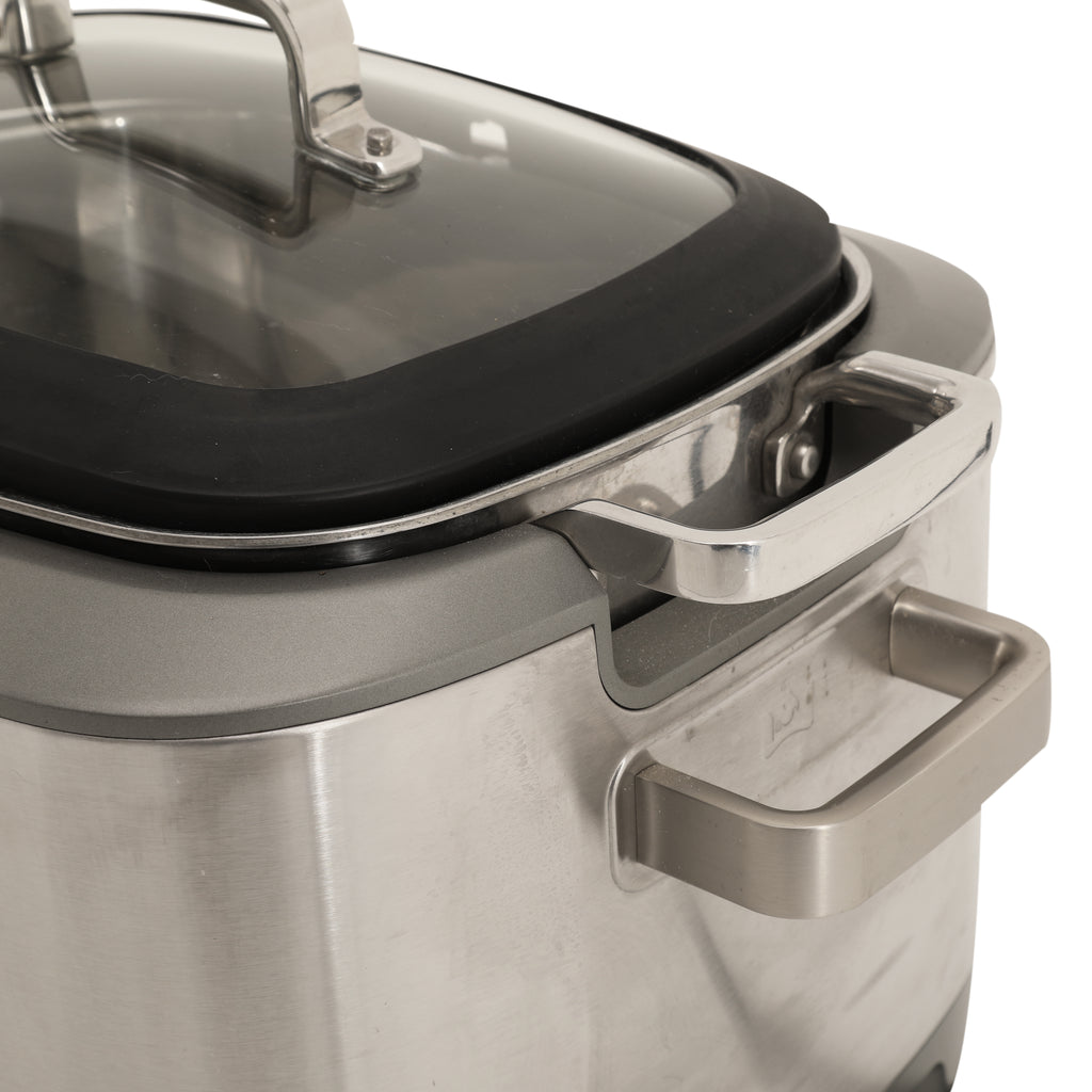 Stainless Steel Wolf Gourmet Multi Cooker with Red Knob