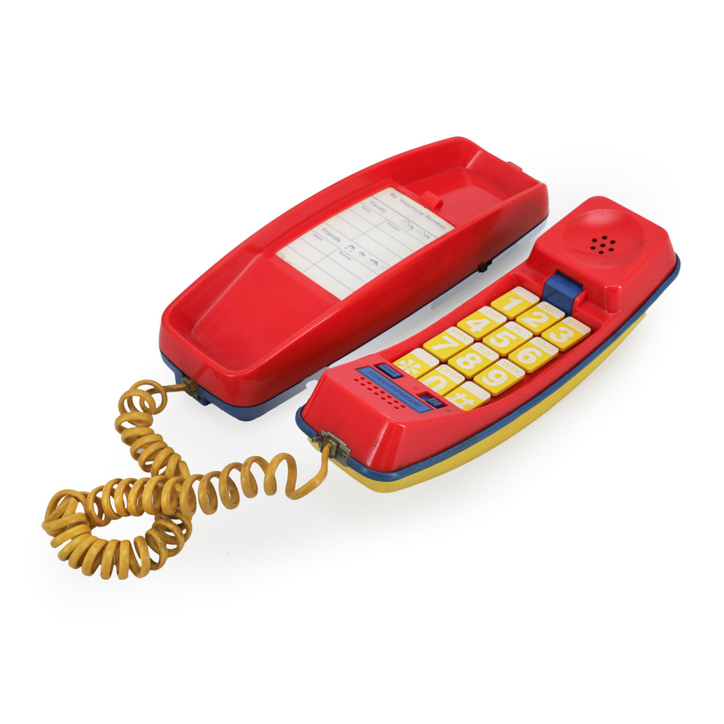 Yellow Red & Blue Retro Phone