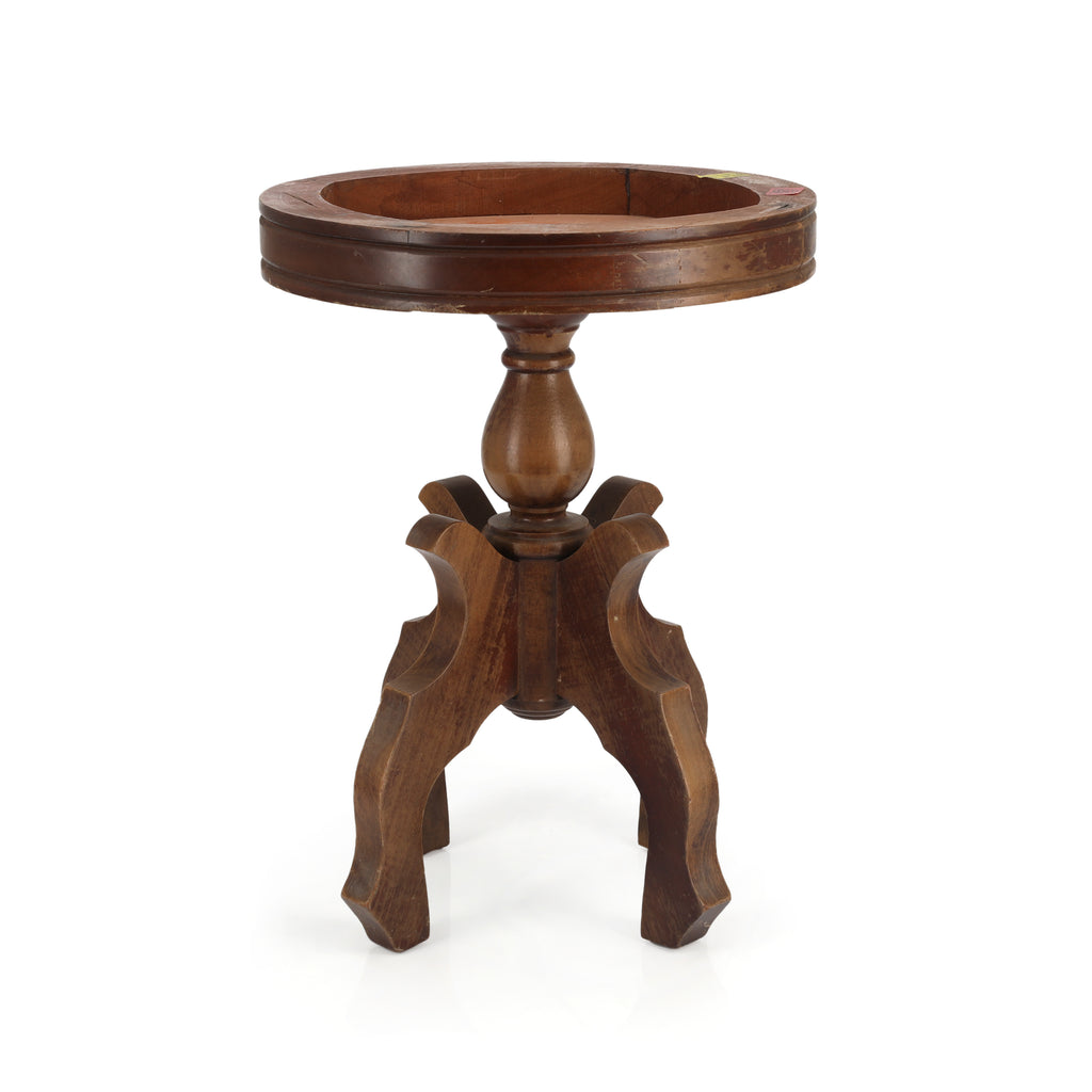 Small Antique Wood Stool / Side Table