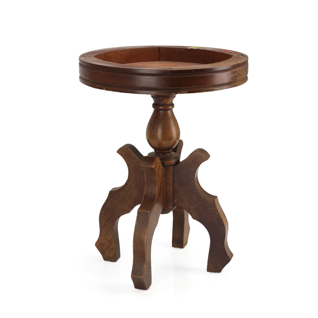 Small Antique Wood Stool / Side Table