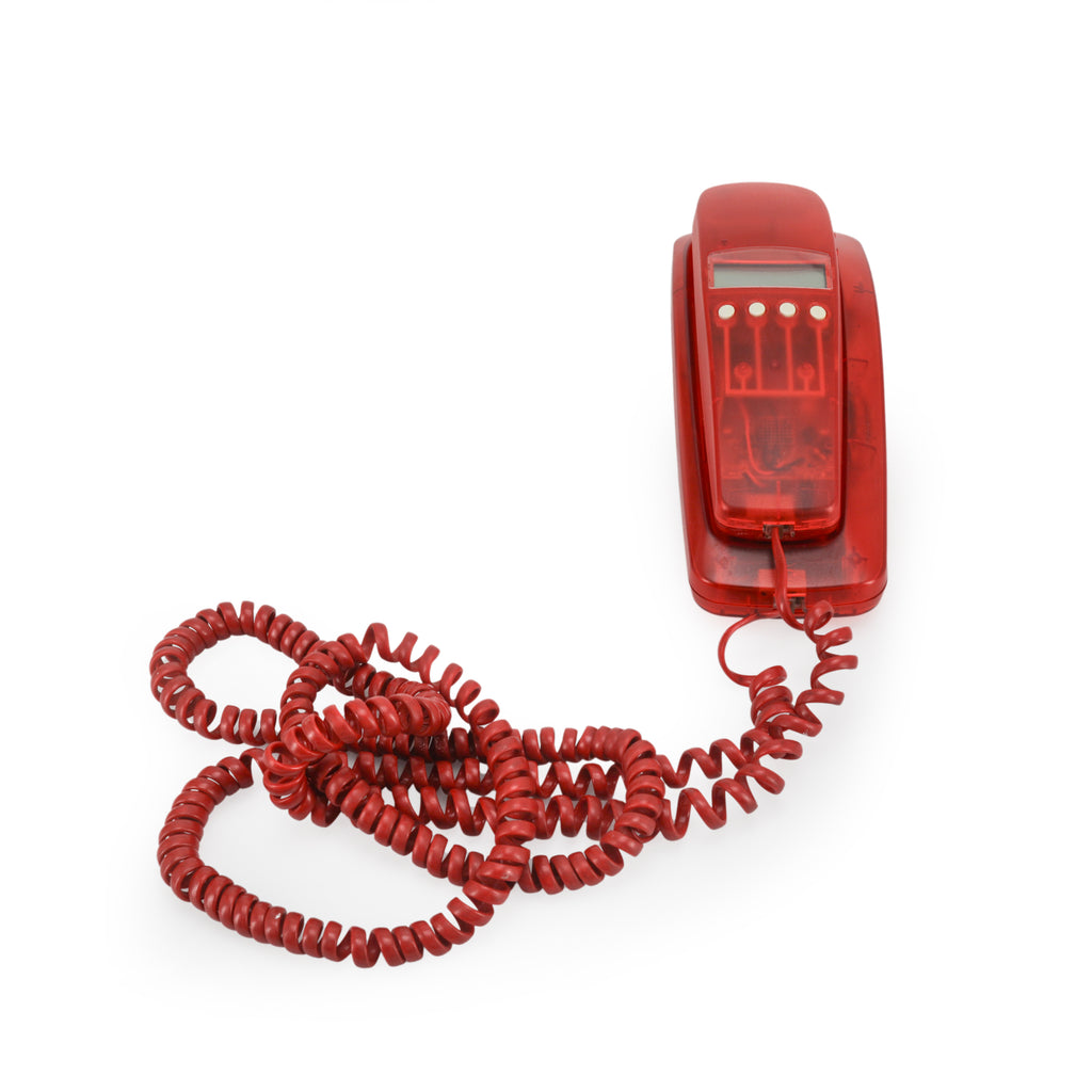Clear Red Acrylic Phone w/ Caller ID