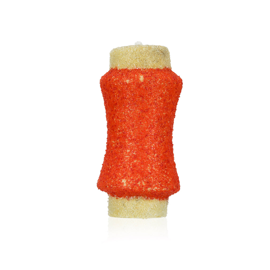 Orange / Cream Molded Plastic Pendant Lamp