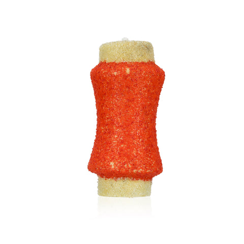 Orange / Cream Molded Plastic Pendant Lamp