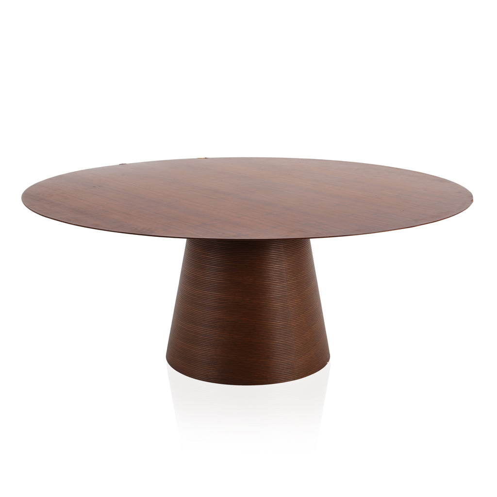 Large Round Wood Dining Table