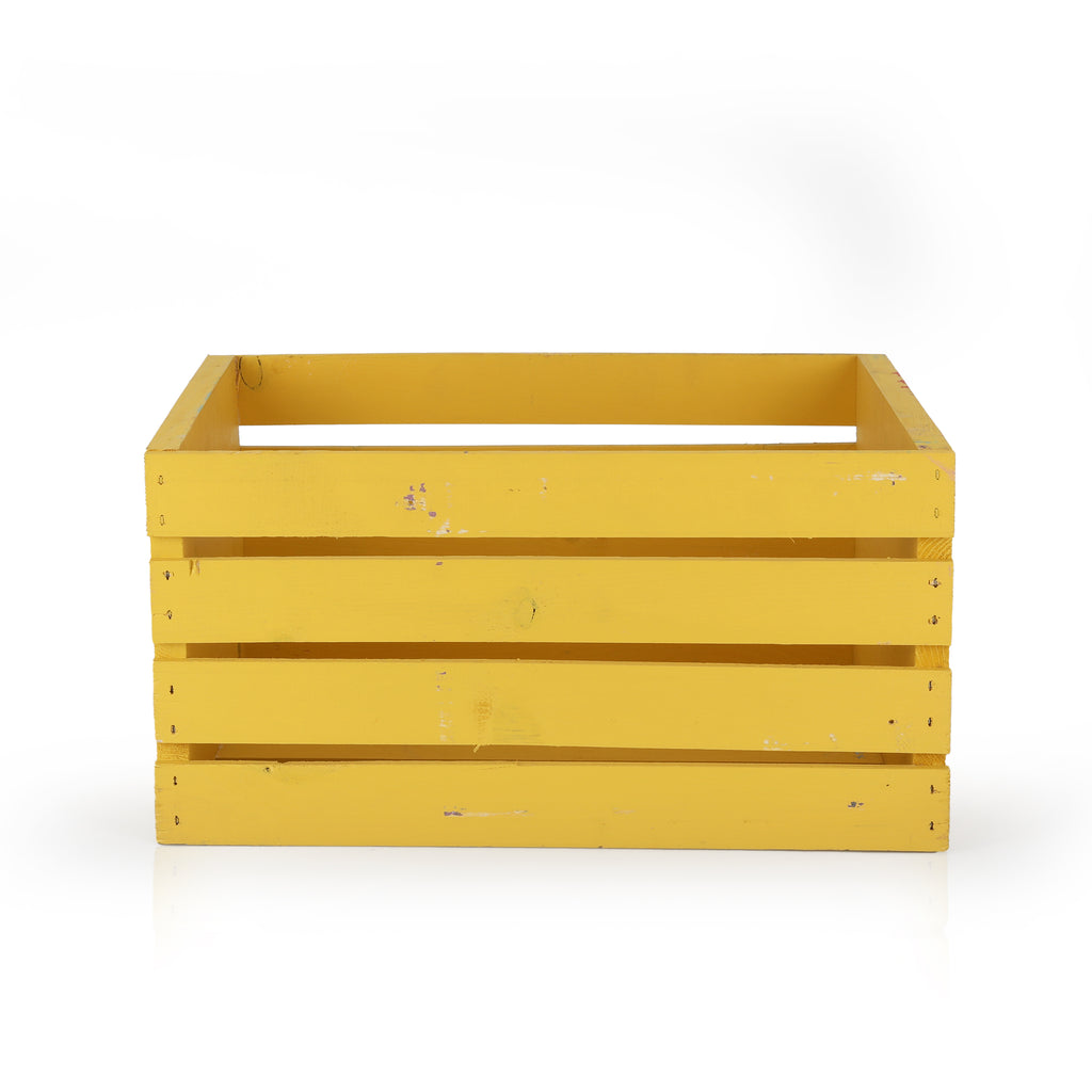 Yellow Wooden Crate