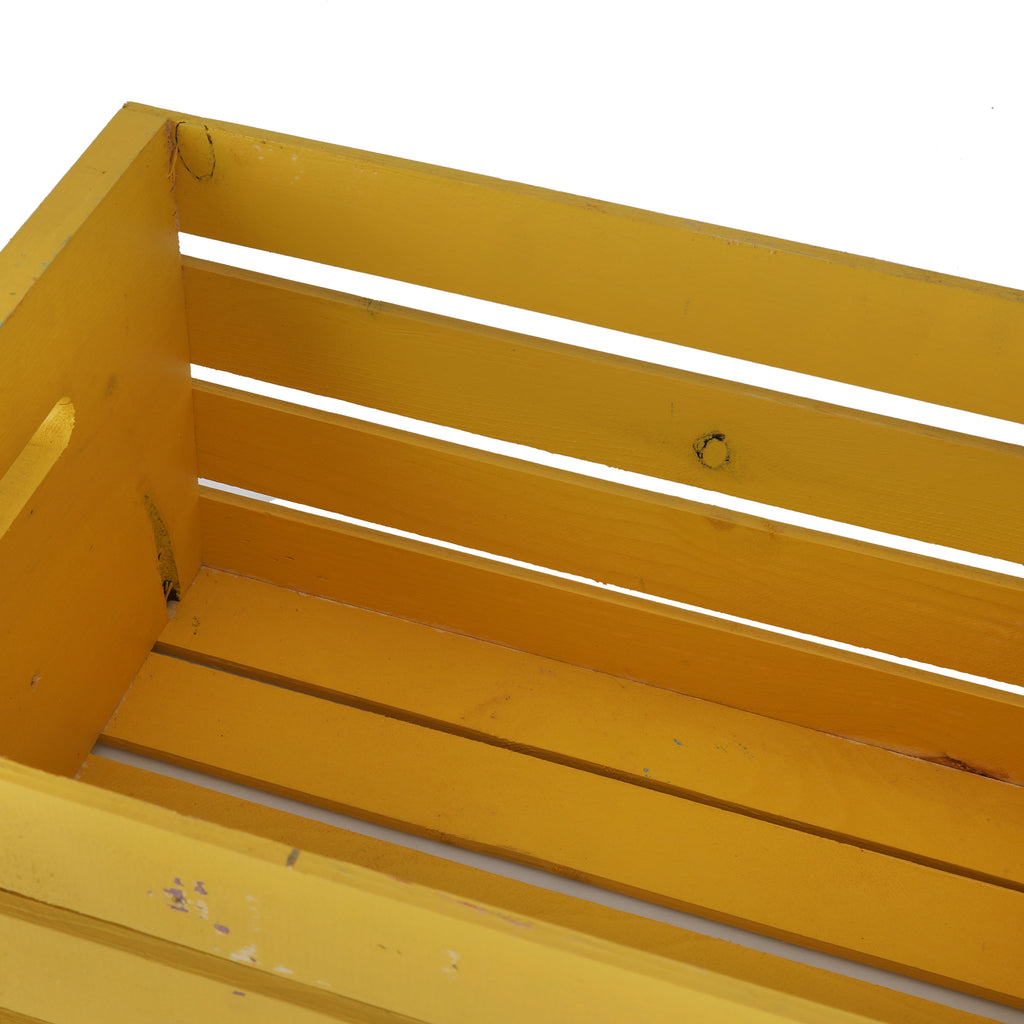 Yellow Wooden Crate