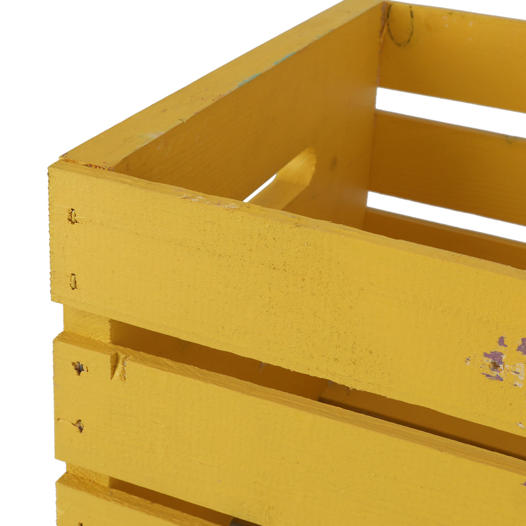 Yellow Wooden Crate