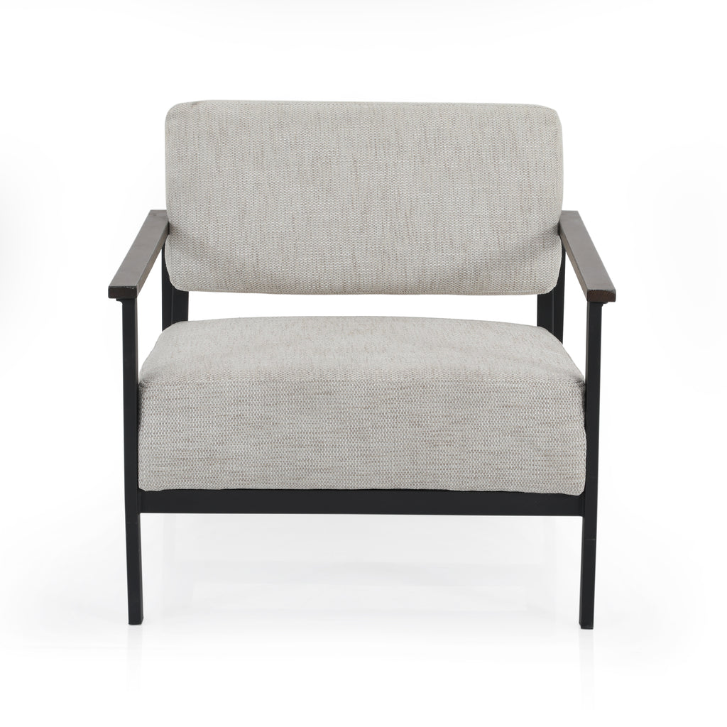 Beige & Black Modern Arm Chair