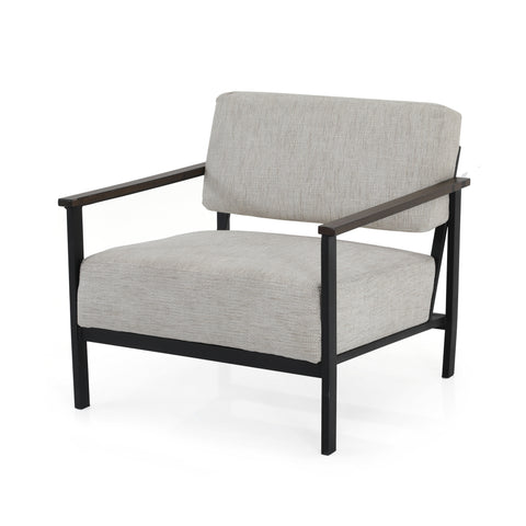 Beige & Black Modern Arm Chair