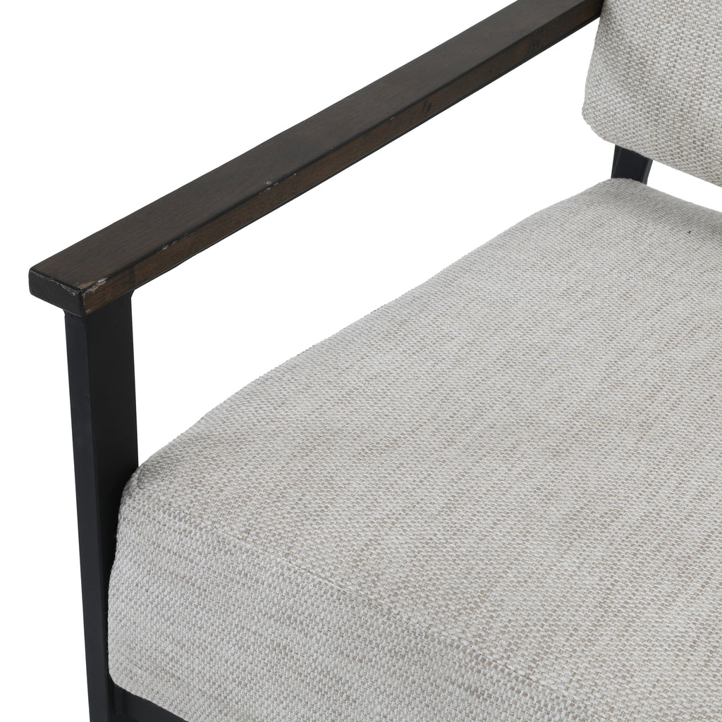 Beige & Black Modern Arm Chair