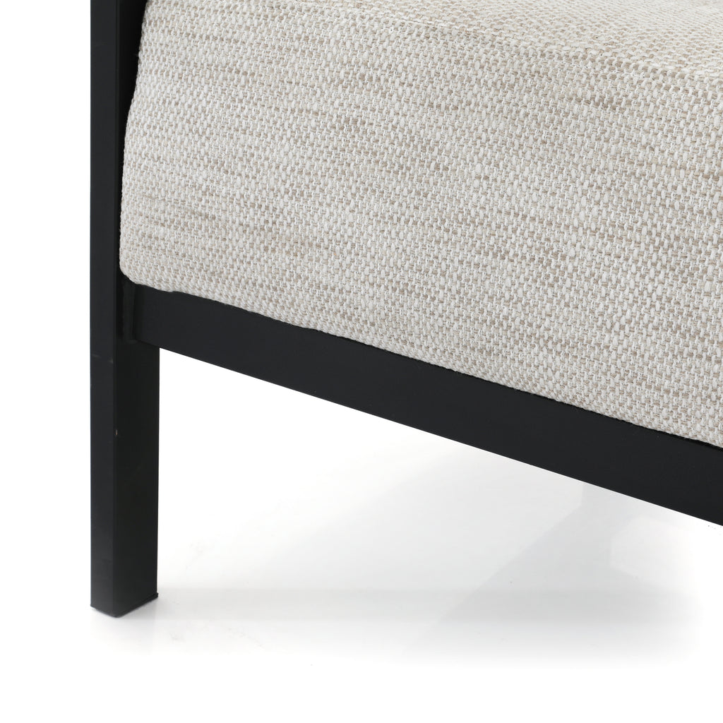 Beige & Black Modern Arm Chair