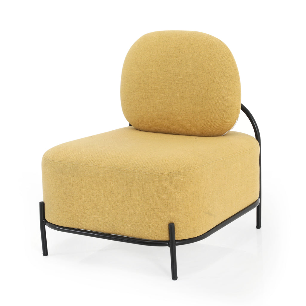 Yellow Linen Accent Chair