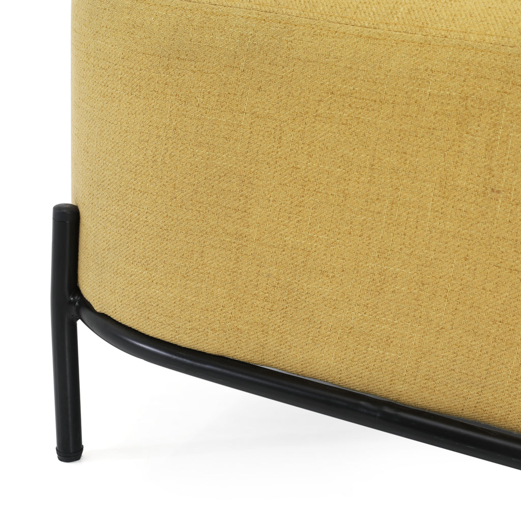 Yellow Linen Accent Chair