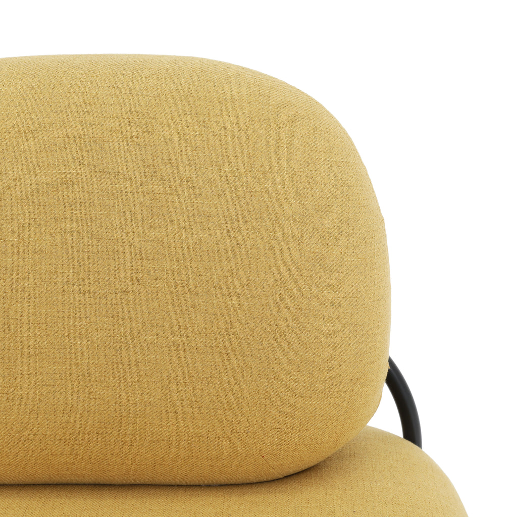 Yellow Linen Accent Chair
