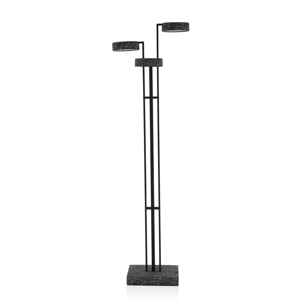 Black Concrete 3-Headed Floor Lamp