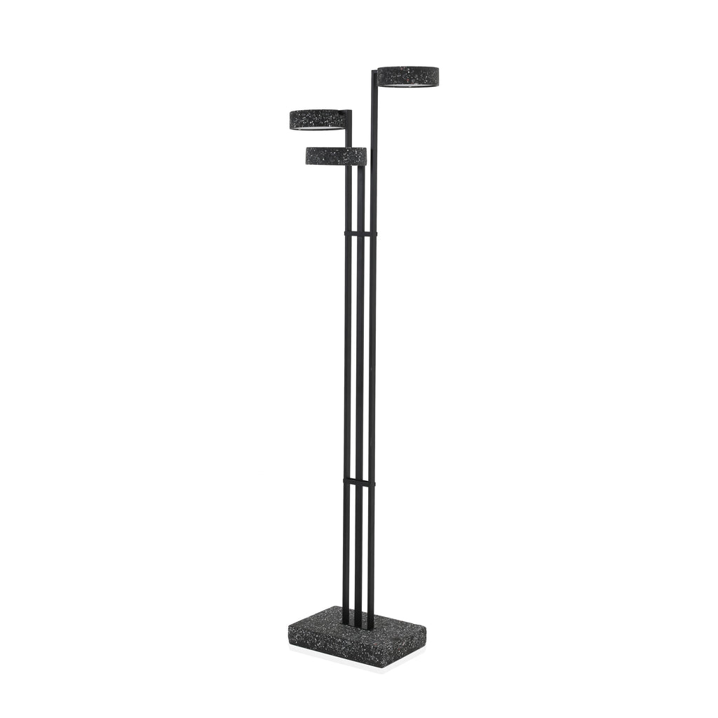 Black Concrete 3-Headed Floor Lamp