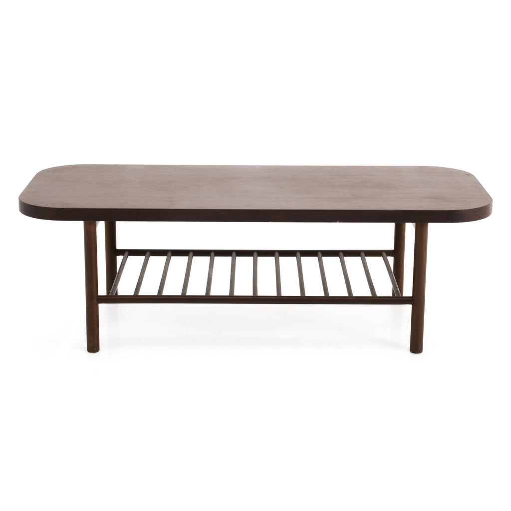 Wood Coffee Table with Shelf