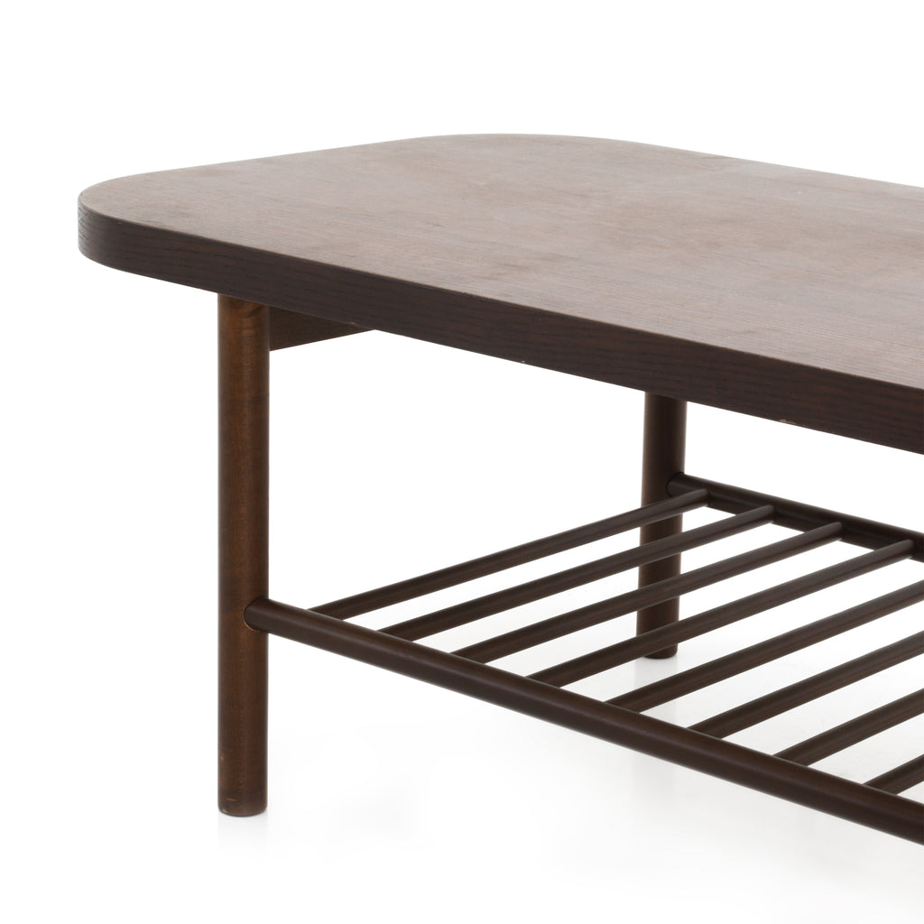 Wood Coffee Table with Shelf