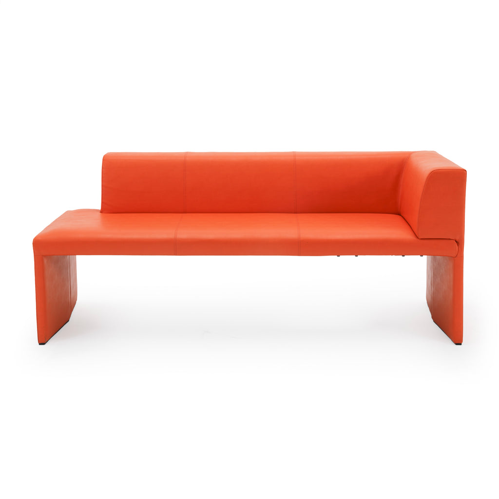 Orange Leather Bench