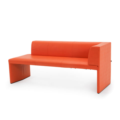 Orange Leather Bench