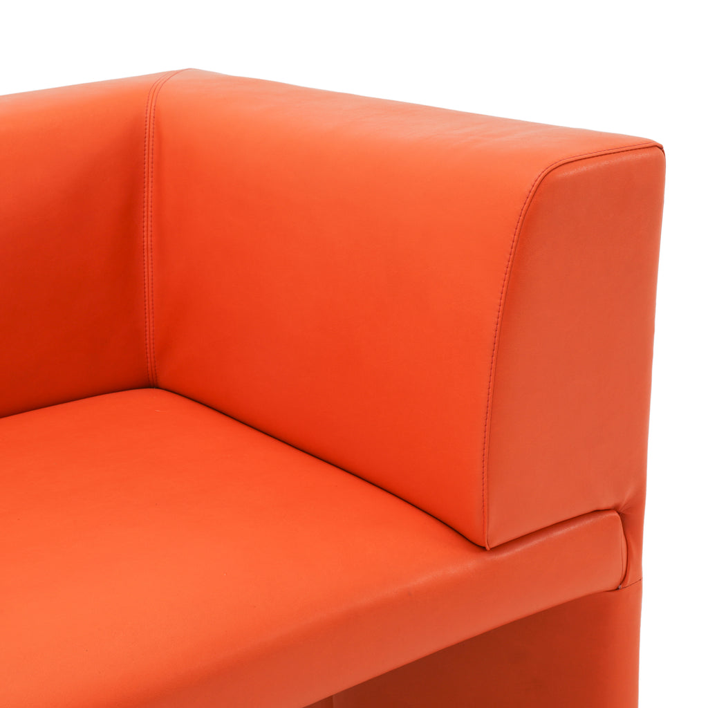 Orange Leather Bench