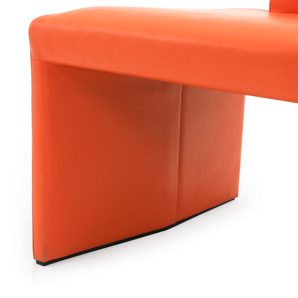 Orange Leather Bench