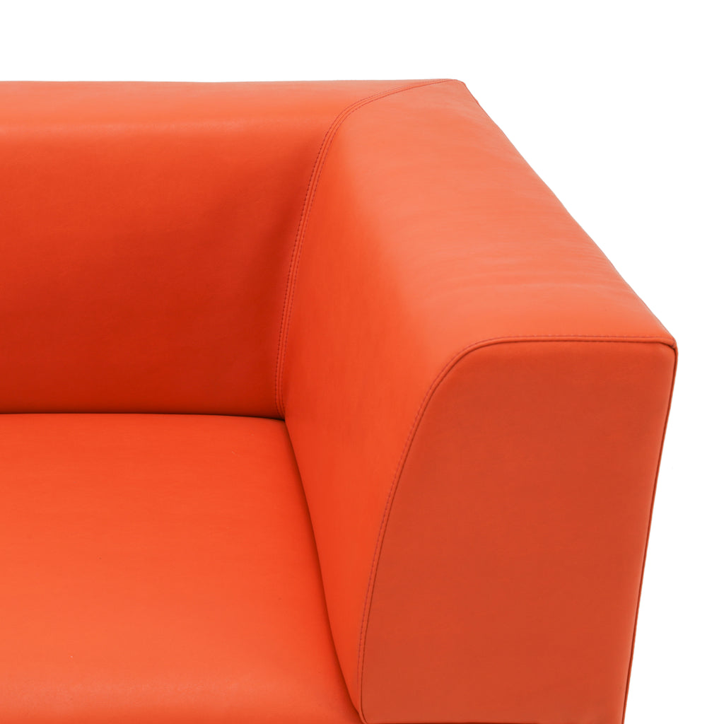 Orange Leather Bench