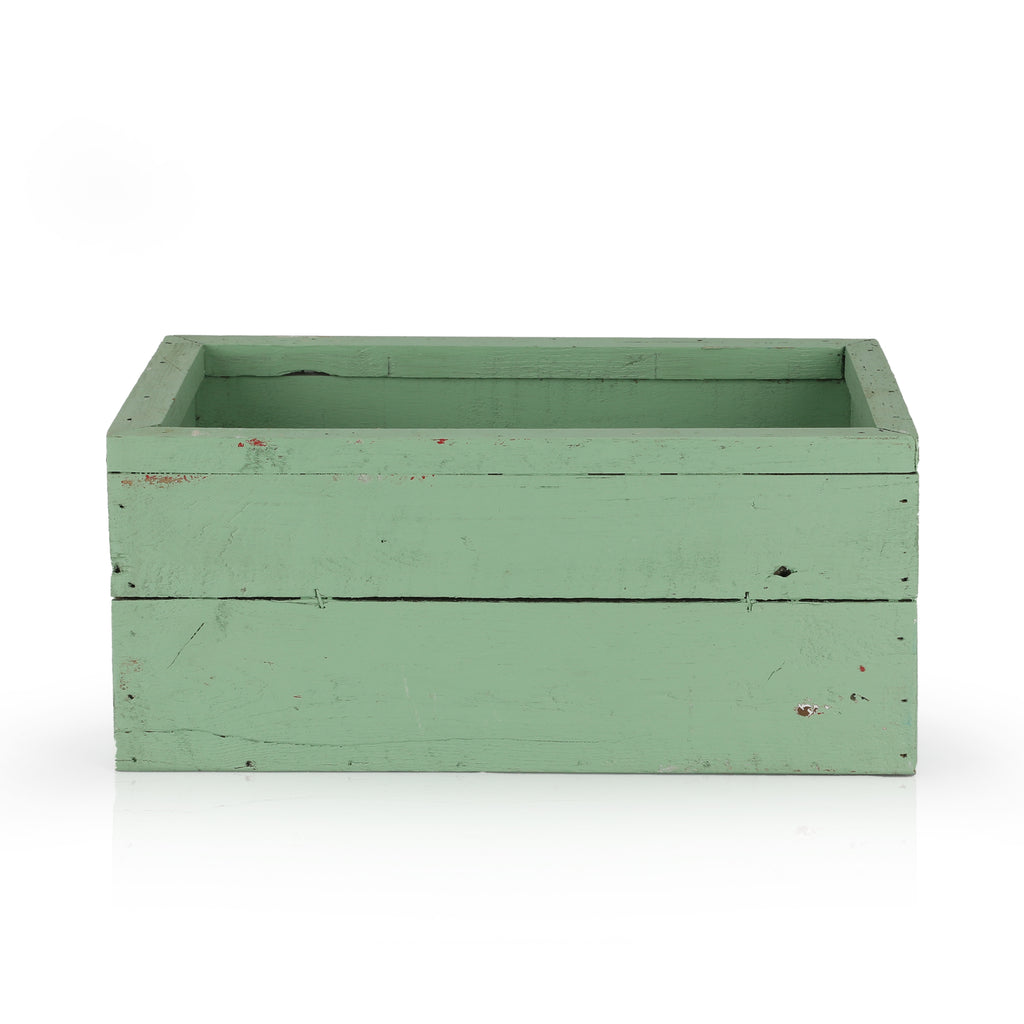 Green Wooden Crate