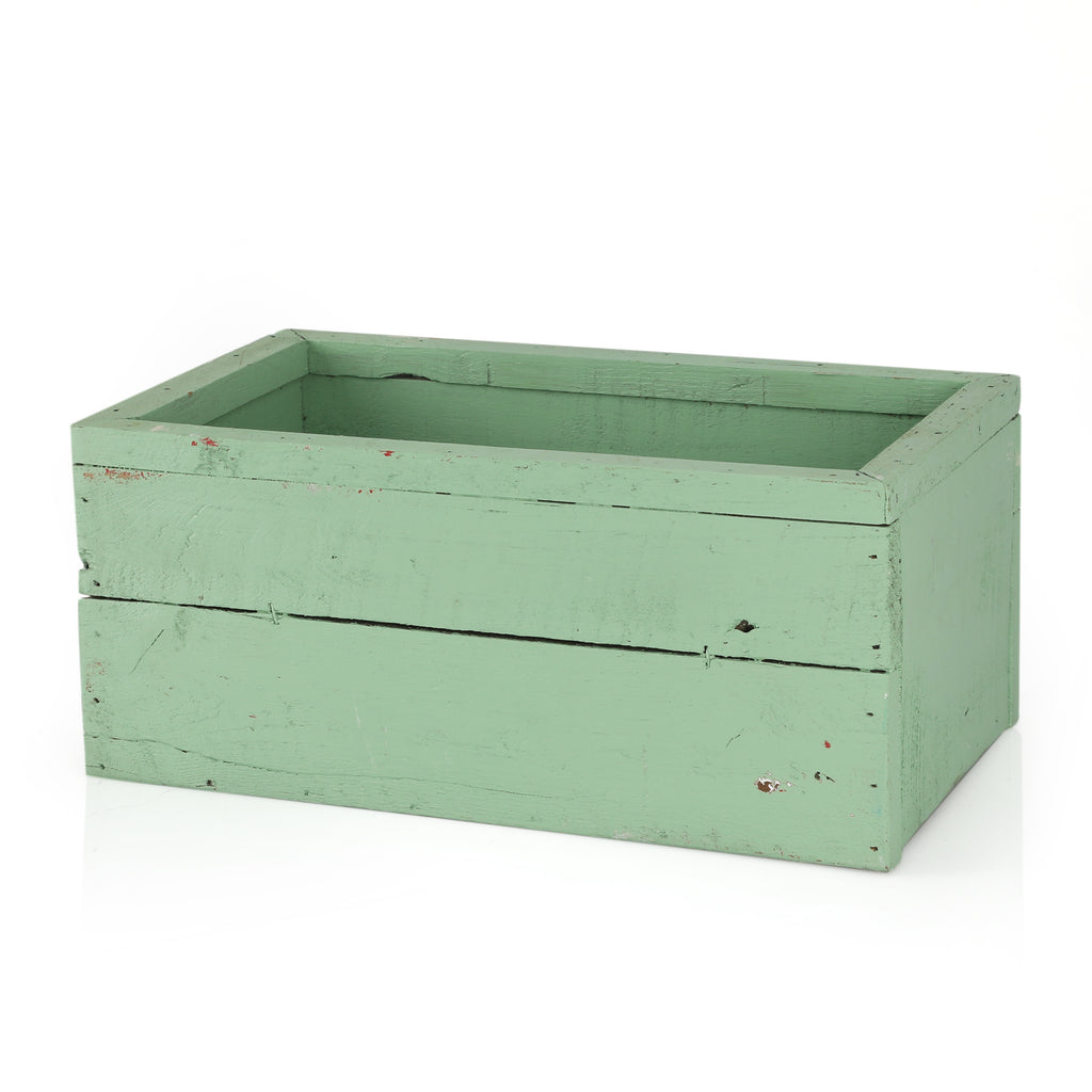 Green Wooden Crate