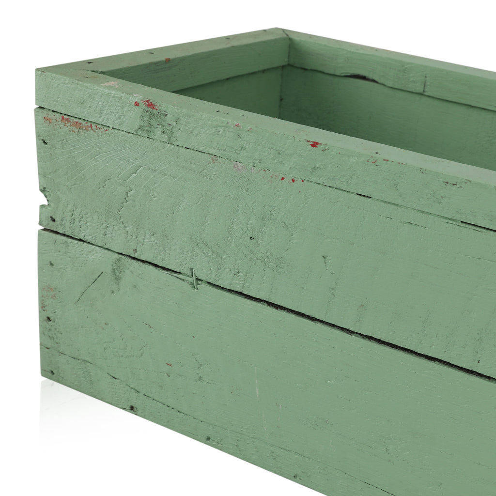 Green Wooden Crate